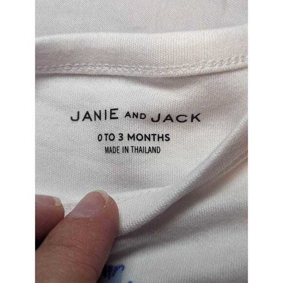 Janie And Jack One Piece Body Suit White With Animals Baby Size 0-3 Months - Picture 6 of 11